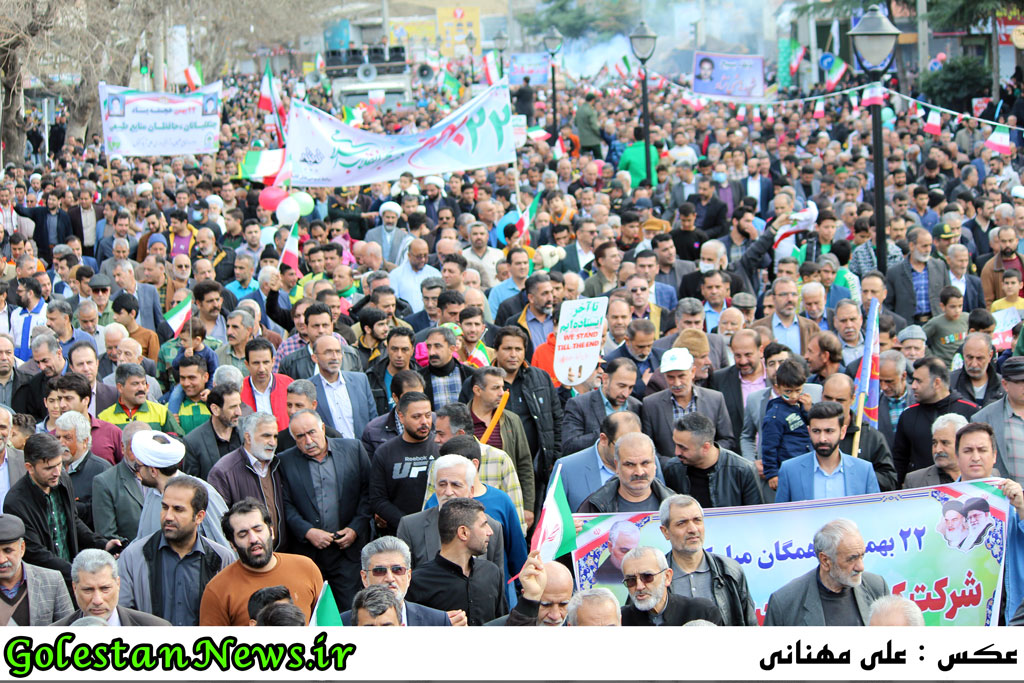 تصاویر جشن انقلاب و راهپیمایی 22 بهمن شهر علی آباد کتول